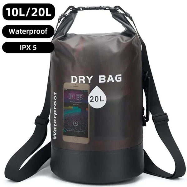 10L 20L Dry Bag Waterproof Storage Pack Pouch For Swimming Trekking